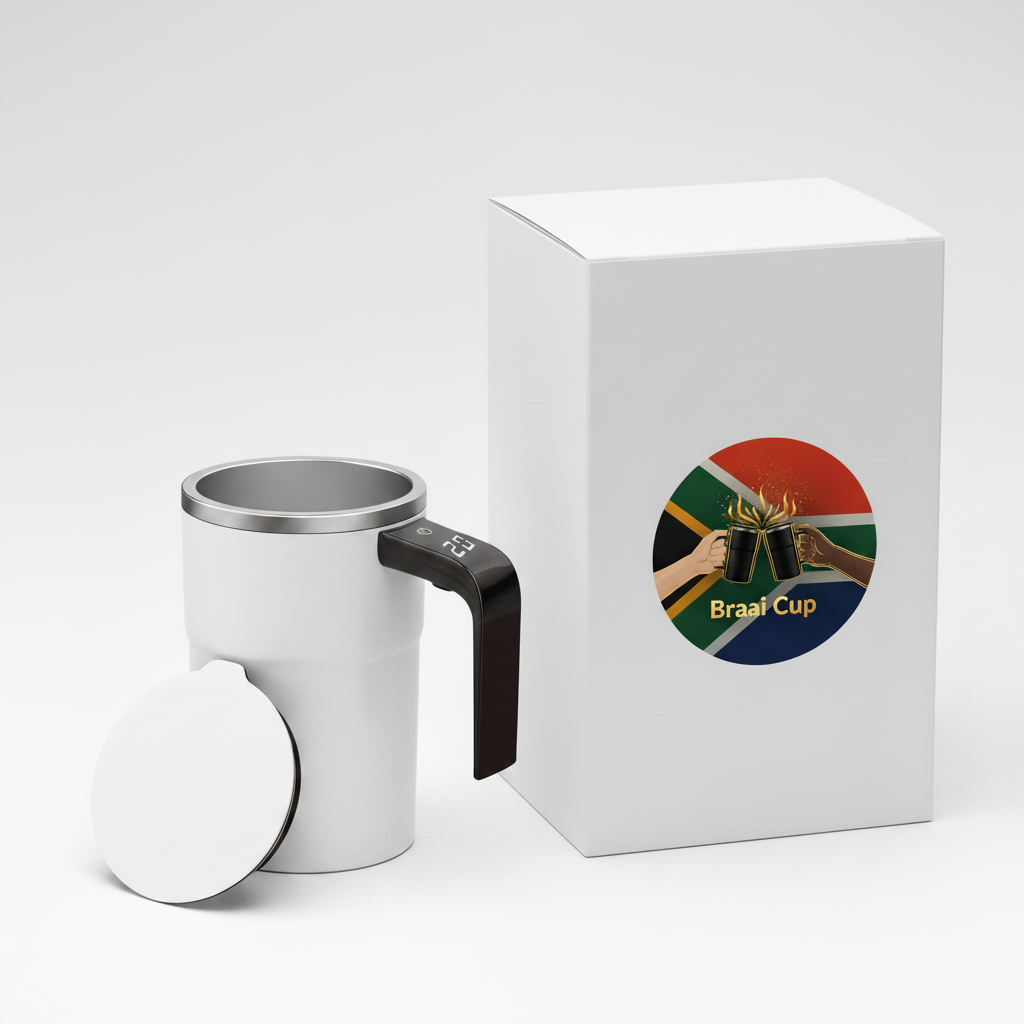 White Mug & White Lid - Hero Shot with Box